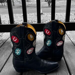 Vintage Adam’s Boots Women’s Cowboy Boots with Western Inlays